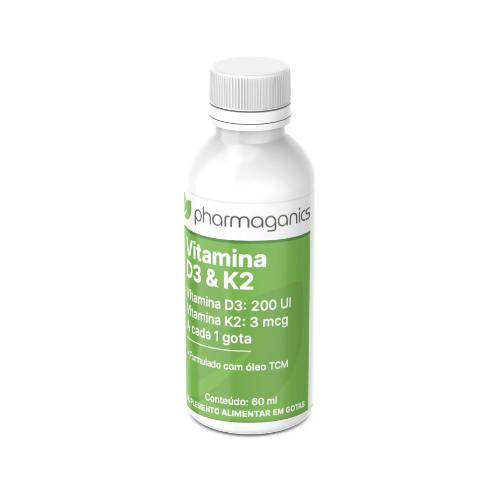 Vitamina D3 200Ui & K2 3mcg, Líquido - 60ml